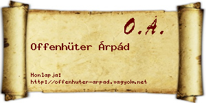 Offenhüter Árpád névjegykártya